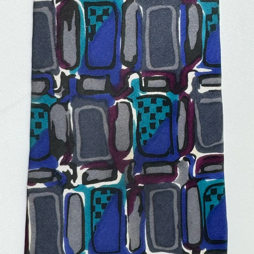 Vintage Viaggio Abstract Silk Neck Tie, retro, office, work, business, suit‎